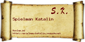 Spielman Katalin névjegykártya